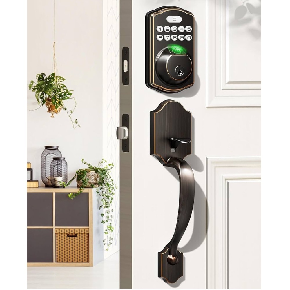 Oil Rubbed Bronze Smart Door Lock with Keypad